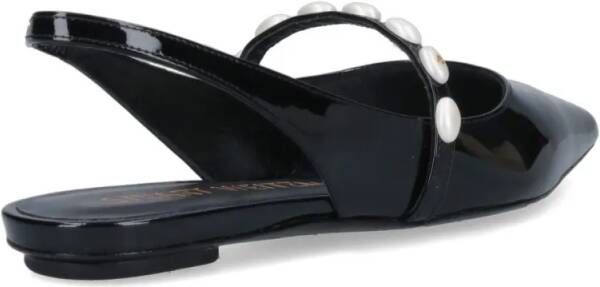 Stuart Weitzman Hoge hakken Pearl Detail Slingbacks – Black in zwart