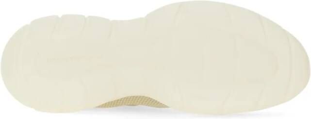 Stuart Weitzman Low-Top Sneakers Textured Mesh And Leather Sneakers With Chunky Sol in wit