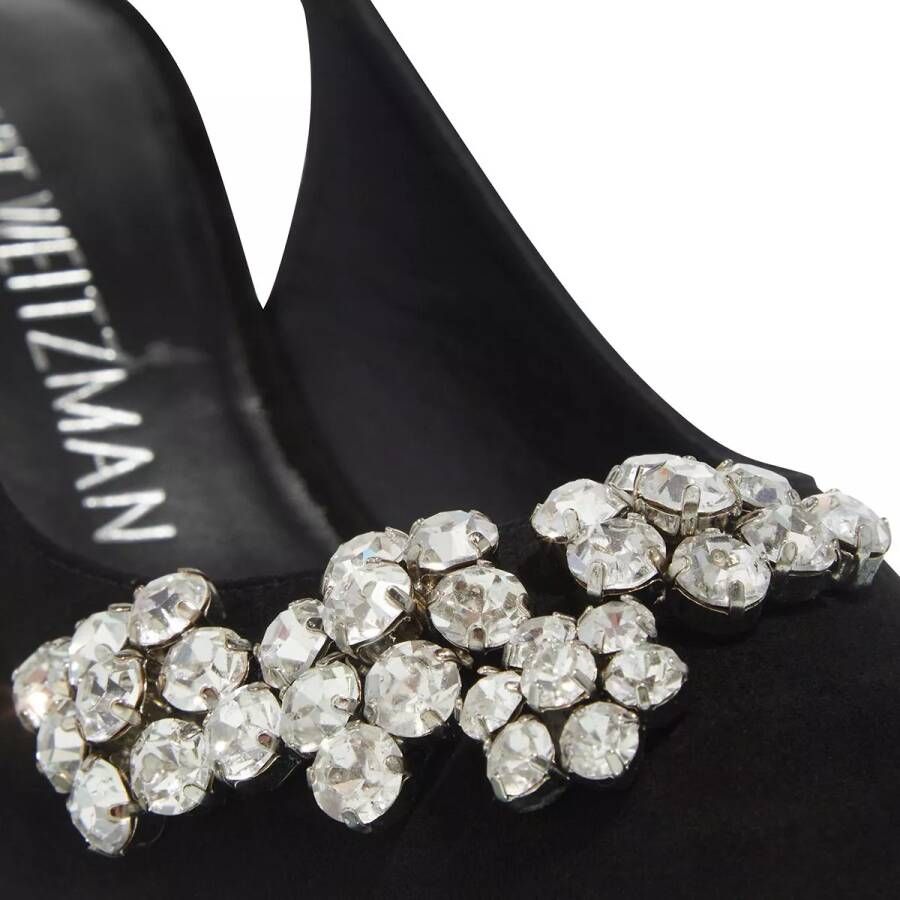 Stuart Weitzman Pumps & high heels Stuart Crystal Fleur 85 Slingback in zwart