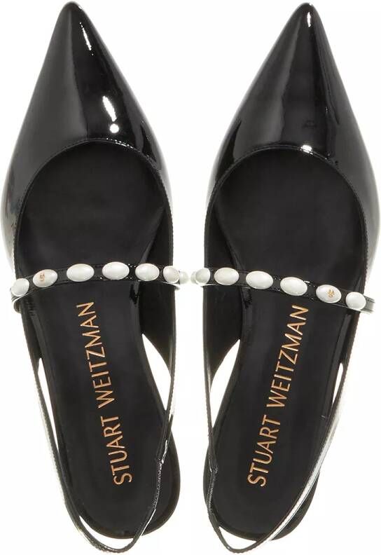 Stuart Weitzman Sandalen Emlia Pearlita Slingback Flat in zwart