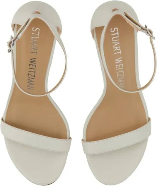 Stuart Weitzman Sandalen Leather Sandal in wit