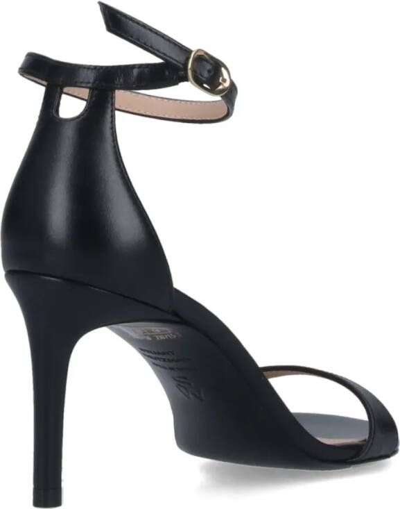Stuart Weitzman Sandalen "Nudist Ii 75" Slingback Sandals – Black in zwart
