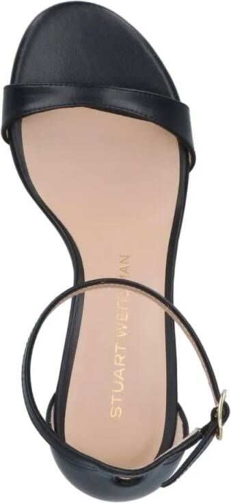 Stuart Weitzman Sandalen "Nudist Ii 75" Slingback Sandals – Black in zwart