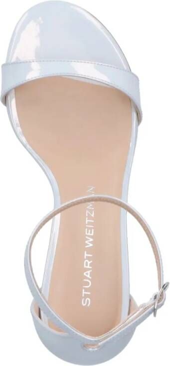 Stuart Weitzman Sandalen "Nudist Ii 75" Slingback Sandals – Silver in zilver