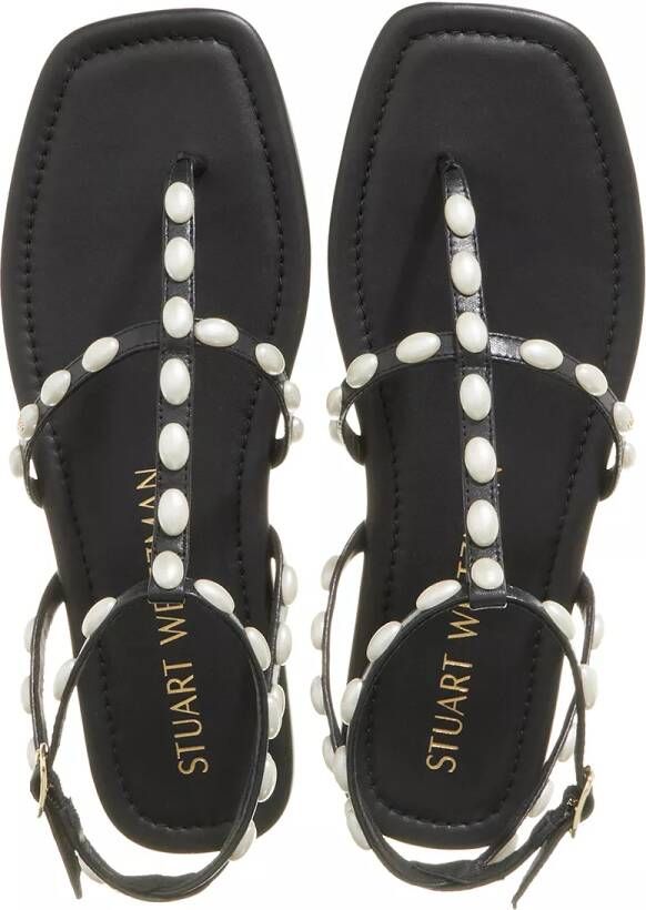 Stuart Weitzman Sandalen Pearlita Flat Sandal in zwart