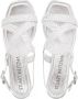 Stuart Weitzman Sandalen Wovette Flat Sandal in zilver - Thumbnail 2