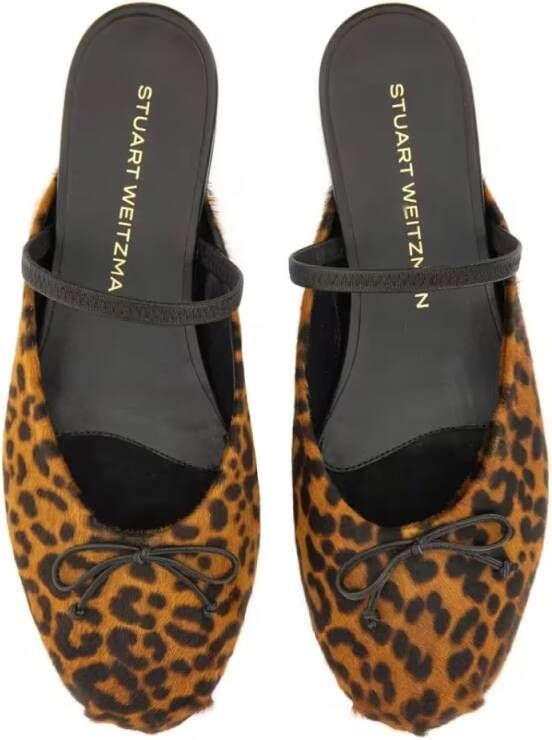 Stuart Weitzman Slippers & Mules Multicolor Mèdaillon Top in bruin