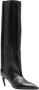 The Attico Boots Knee-High Black Leather Boots With Pointed Toe in zwart - Thumbnail 2