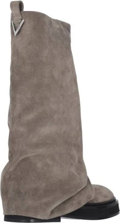 The Attico Boots "Robin" Combat Boots – Taupe in bruin