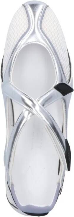 The Attico Floor 01 Flat Ballet Shoes – White in wit