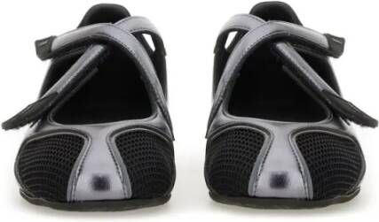 The Attico "Floor 1" Ballerina Flat in zwart