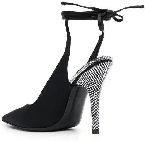 The Attico Hoge hakken Venus 110Mm Tie-Ankle Pumps in zwart