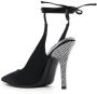 The Attico Hoge hakken Venus 110Mm Tie-Ankle Pumps in zwart - Thumbnail 2