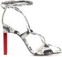 The Attico Sandalen Adele 105Mm Snakeskin-Print Sandals in zilver - Thumbnail 3