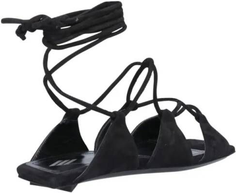 The Attico Sandalen "Cross Sandals" – Black in zwart