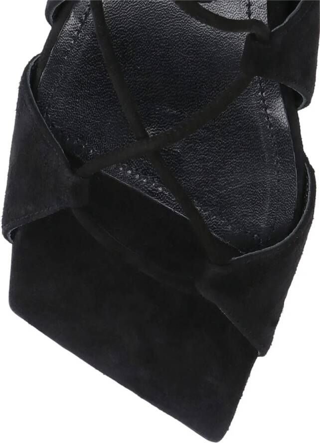 The Attico Sandalen "Cross Sandals" – Black in zwart
