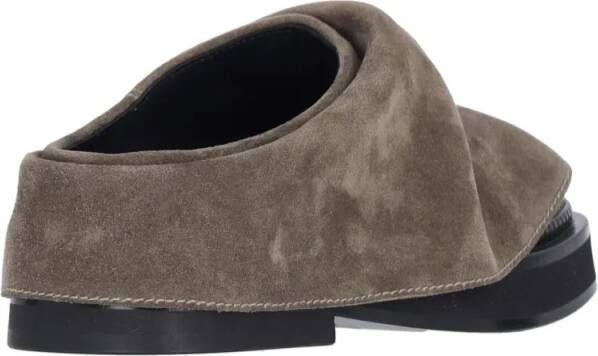 The Attico Slippers & Mules "Mini Robin" Mules – Taupe Suede in beige