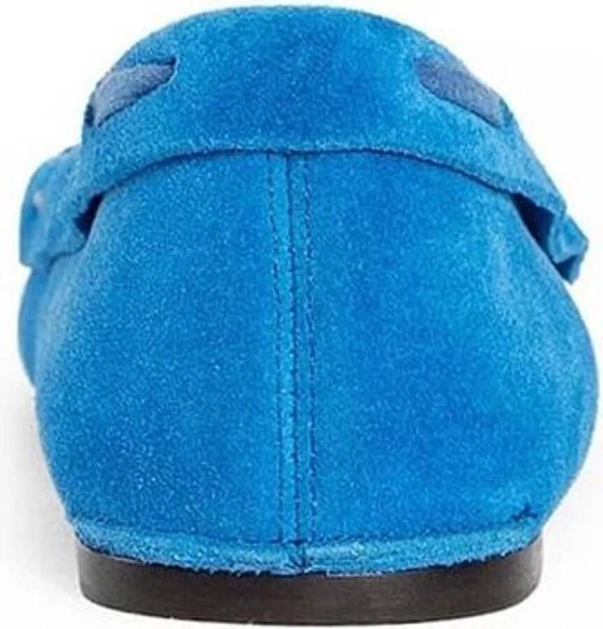 The Row Mabel Leather Loafers in blauw