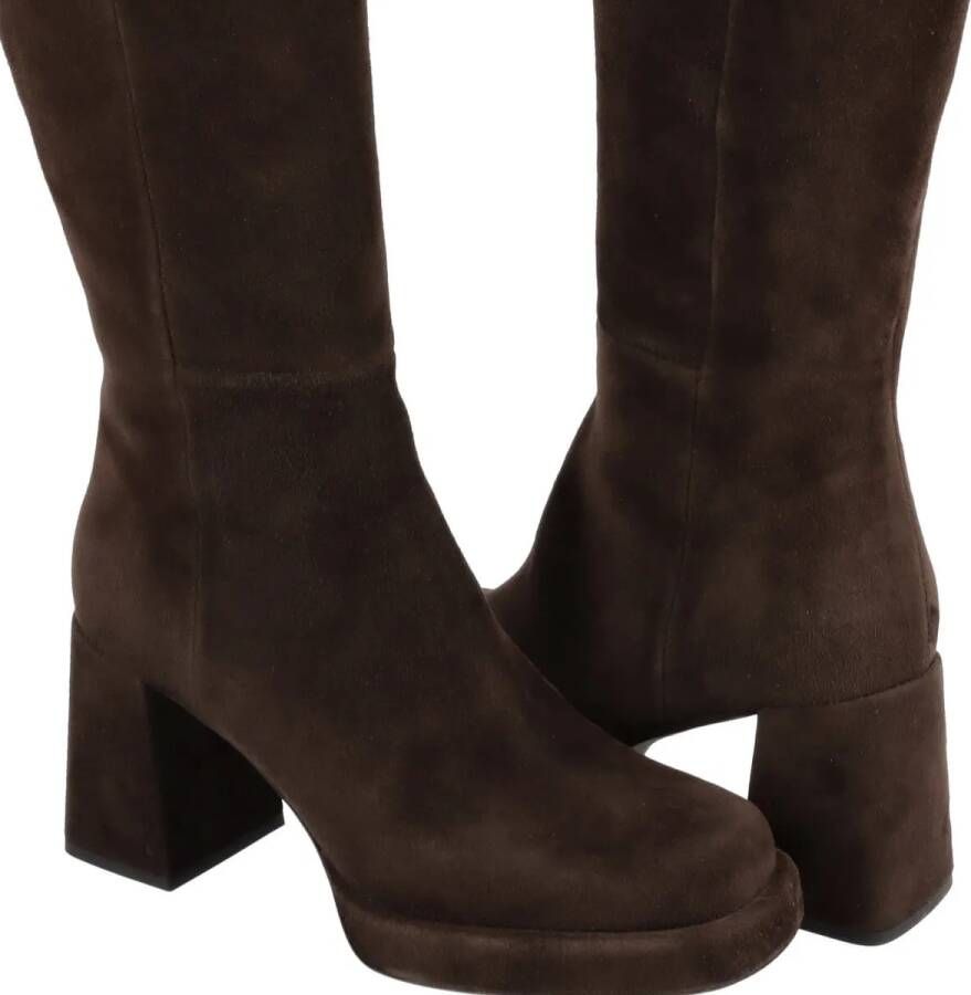 Thea Mika Enkellaarzen Plateau-Stiefel in bruin
