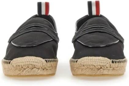 Thom Browne Espadrille Penny Varsity in zwart