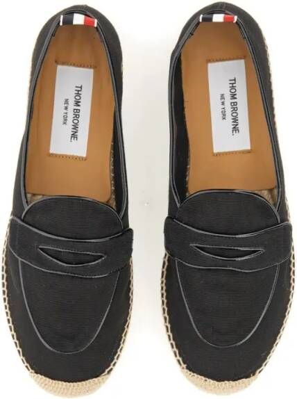Thom Browne Espadrille Penny Varsity in zwart