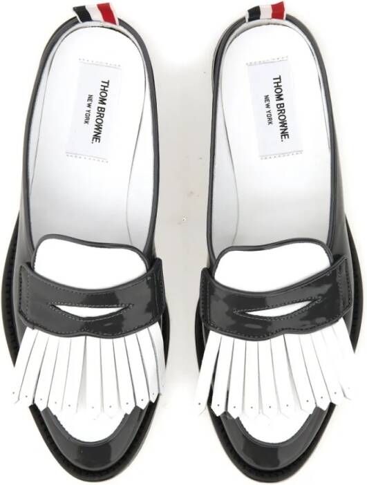 Thom Browne Kilt Varsity Penny Loafer in zwart