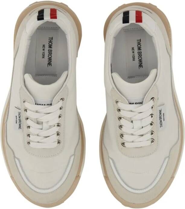 Thom Browne Low-Top Sneakers Sneaker In Pelle in beige