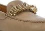 TOD'S Beige Leather Loafers With Squared Toe in beige - Thumbnail 4