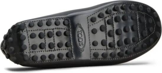 TOD'S Black Flat Shoes With Subtle Gold Accent in zwart
