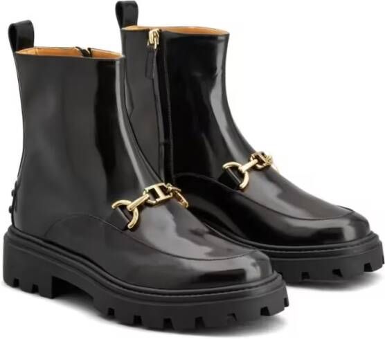 TOD&apos;S Enkelboots Dames Xxw08j0is50 Maat: 38 Materiaal: Leer Kleur: Zwart - Foto 4