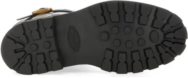 TOD'S Boots Leather Biker Boot in zwart