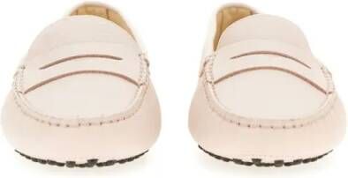 TOD'S Calfskin Leather Loafers in beige