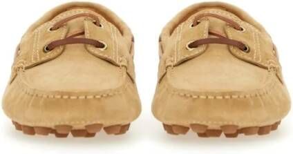 TOD'S Classic Calfskin Loafers in bruin