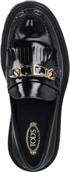 TOD'S Fringed' Moccasins – Black in zwart