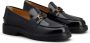 TOD'S Glossy Black Leather Loafers With Decorative Emble in zwart - Thumbnail 2