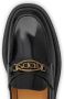 TOD'S Glossy Black Leather Loafers With Decorative Emble in zwart - Thumbnail 3