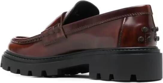 TOD'S Gomma Pesante Loafers in bruin