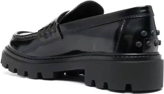 TOD'S Gomma Pesante Loafers in zwart