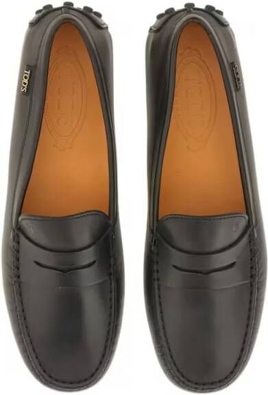 TOD'S "Gommino" Leather Loafer in zwart