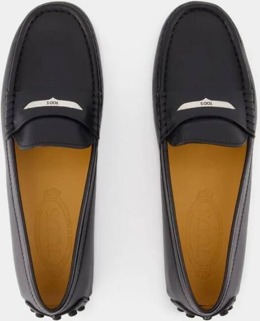 TOD'S Gommino Loafer Rubber Black in zwart