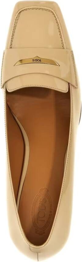 TOD'S Hoge hakken Patent Leather Pumps in beige