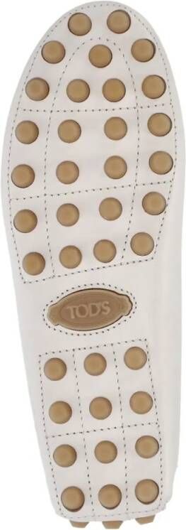 TOD'S Ivory Leather Loafers in wit