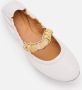 TOD'S Leather Ballerina in wit - Thumbnail 2