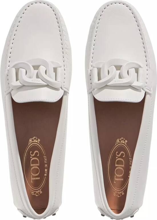 TOD'S Loafers & ballerina schoenen Gommino Chain-Link Loafers in wit