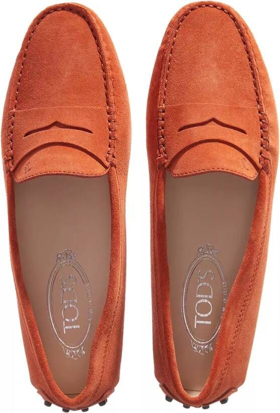 TOD'S Loafers & ballerina schoenen Gommino Driving Loafers Suede in oranje