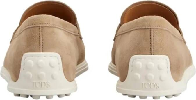 TOD'S Gomma Leggero Loafer Rubber Brown in bruin
