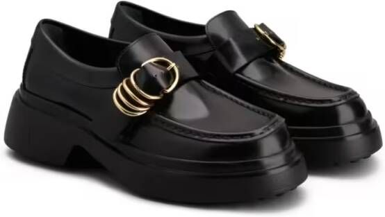 TOD'S Low-Top Sneakers Black Sneakers With Buckle-Strap Fastening in zwart