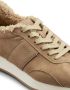 TOD'S Low-Top Sneakers Brown Cow Leather Trainers With Plush Lining in beige - Thumbnail 3