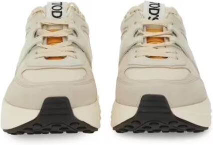 TOD'S Low-Top Sneakers Fabric And Suede Sneaker in beige