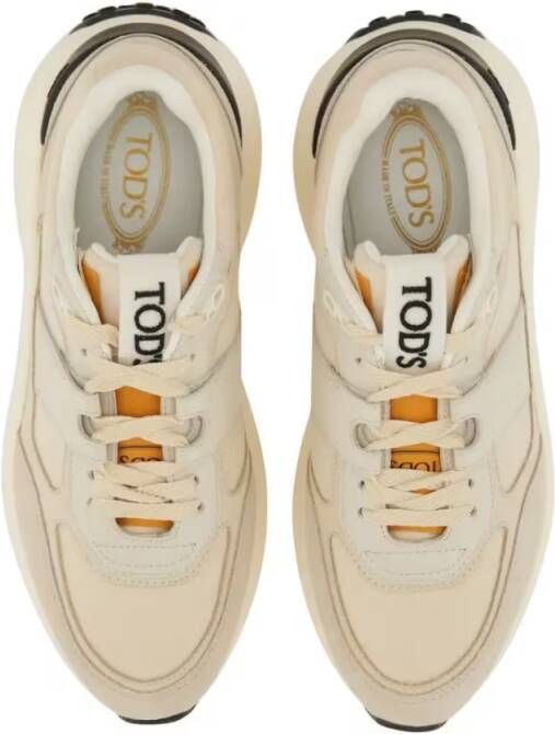 TOD'S Low-Top Sneakers Fabric And Suede Sneaker in beige